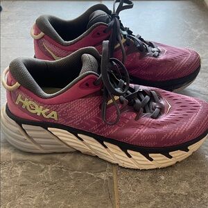 Hoka Women's Pink and Gray Athletic Shoes